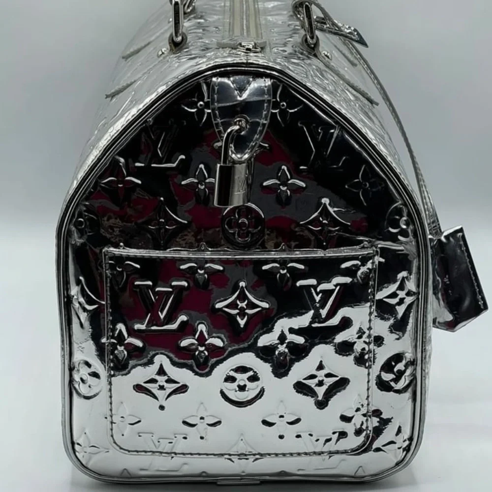 Louis Vuitton Limited Edition Silver Monogram Miroir Speedy 35 - Picture 2 of 16